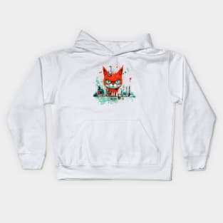 Psychedelic squirrel Kids Hoodie